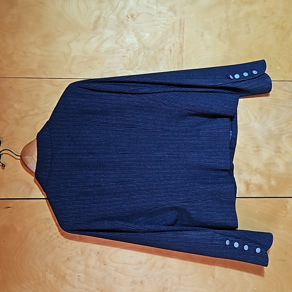 Larry Levine Suit Jacket Pin Stripe Beautiful Button Details Size 10 - Picture 2 of 8